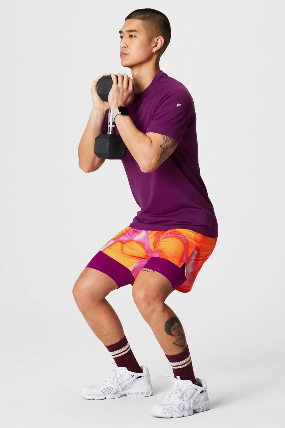 Fabletics Men's The Fundamental Short II (Lined), Workout, Running, Training, Gym, Yoga, Ultra Lightweight