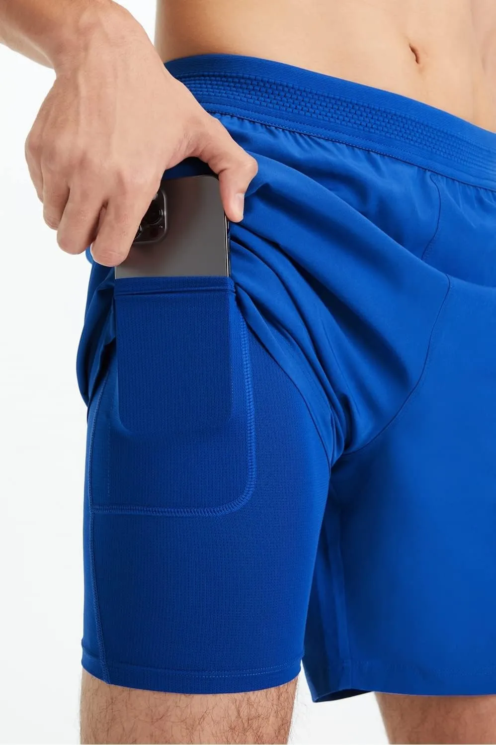 Fabletics Men's The Fundamental Short (Lined), Workout, Running, Training, Gym, Yoga, Ultra Lightweight, Athletic