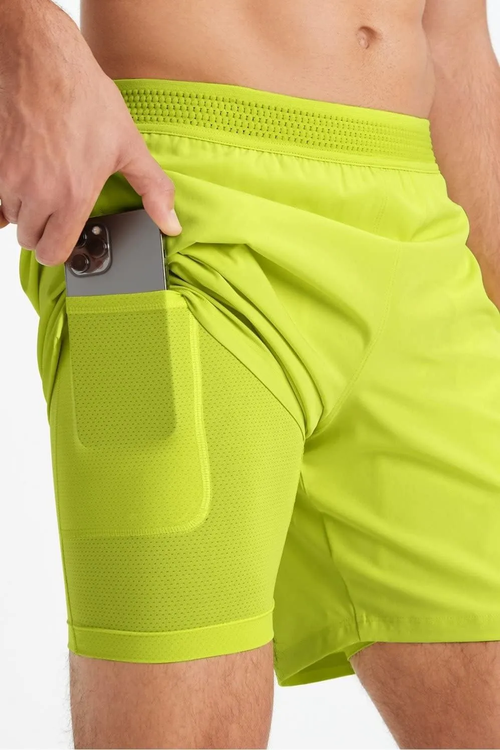 Fabletics Men's The Fundamental Short (Lined), Workout, Running, Training, Gym, Yoga, Ultra Lightweight, Athletic