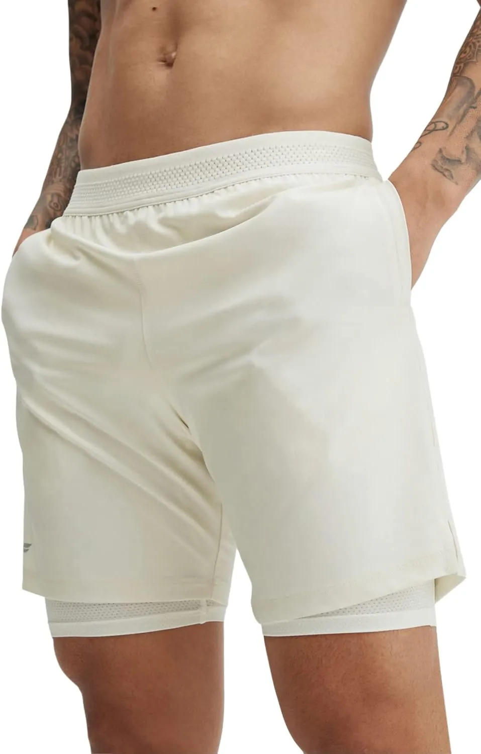 Fabletics Men's The Fundamental Short (Lined), Workout, Running, Training, Gym, Yoga, Ultra Lightweight, Athletic