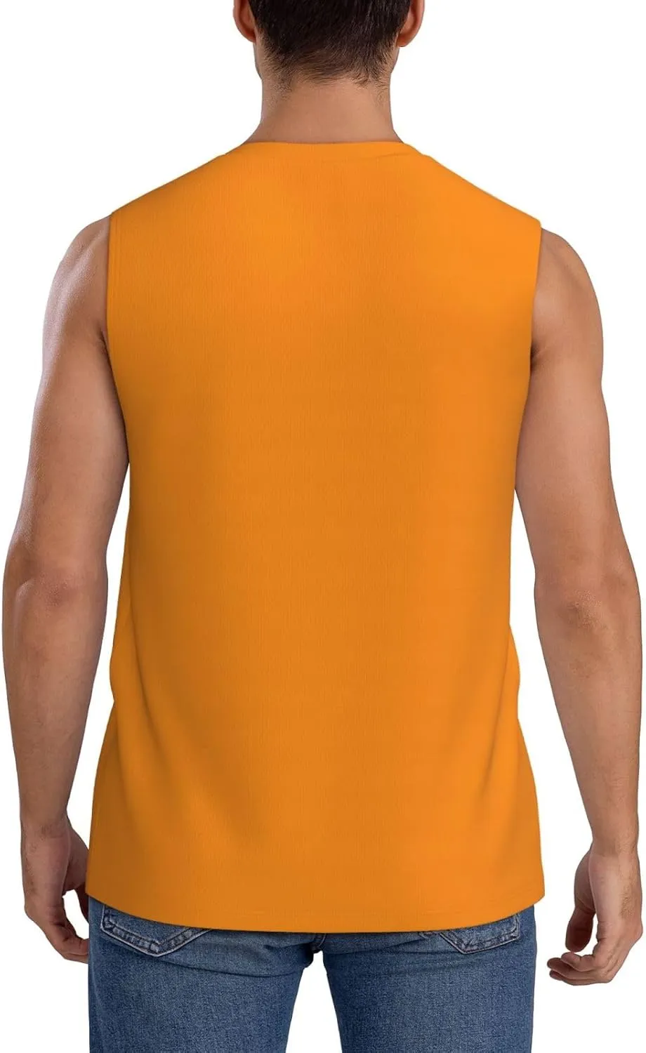 FEMOS Apricot - Men's Sleeveless T-Shirt,Quick Dry Muscle Workout Beach Tank Top,Running Gym Swim Shirt Loose