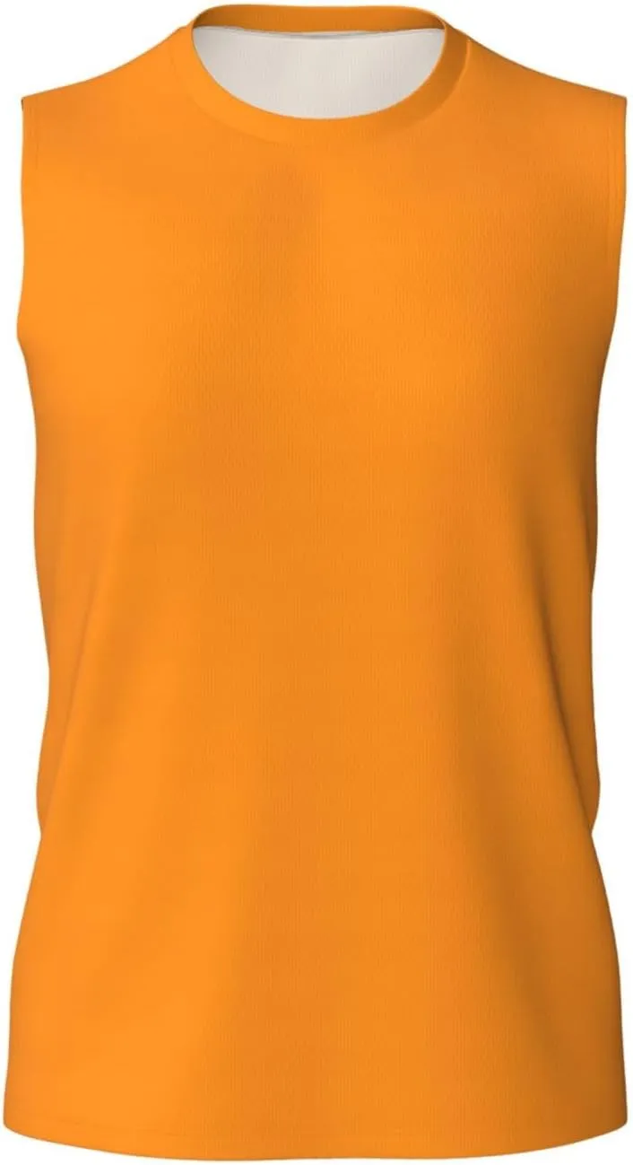 FEMOS Apricot - Men's Sleeveless T-Shirt,Quick Dry Muscle Workout Beach Tank Top,Running Gym Swim Shirt Loose