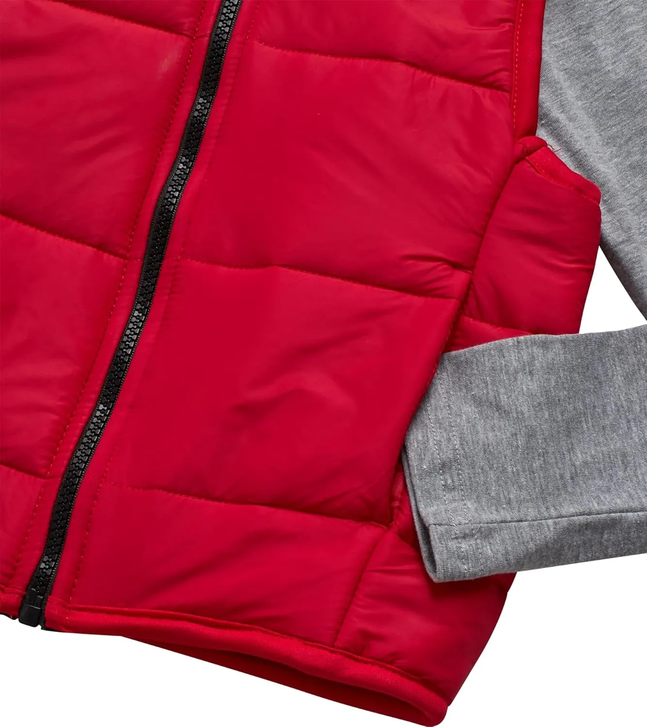 Fila Toddler Boys' Vest Set - 3 Piece Long Sleeve Jersey Tee, Quilted Taffeta Vest and Fleece Joggers for Boys (Sizes: 2T-7)