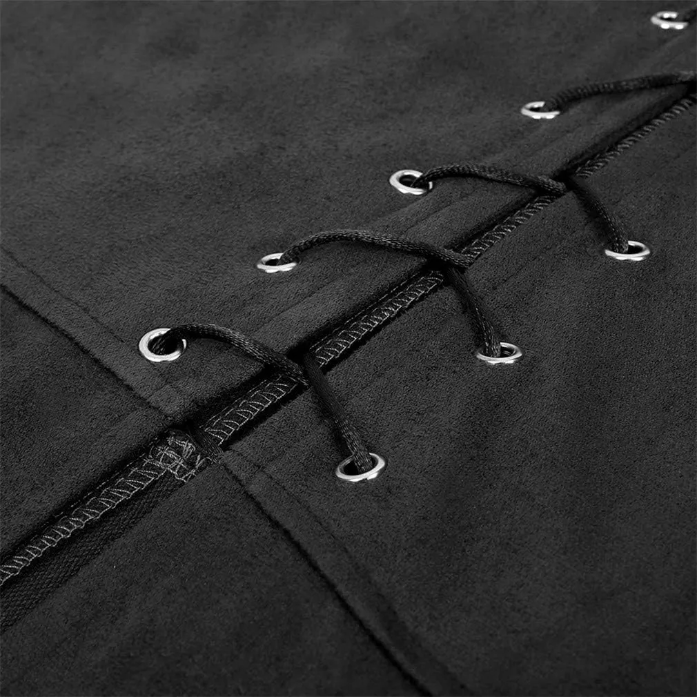 frawirshau Men's Medieval Renaissance Vest Costume Pirate Gothic Steampunk Waistcoat