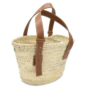 FRENCH BASKET straw bag with leather handles beach bag, straw bag, market basket, Straw basket, Moroccan Basket, Crossbody Bag, Summer Bag