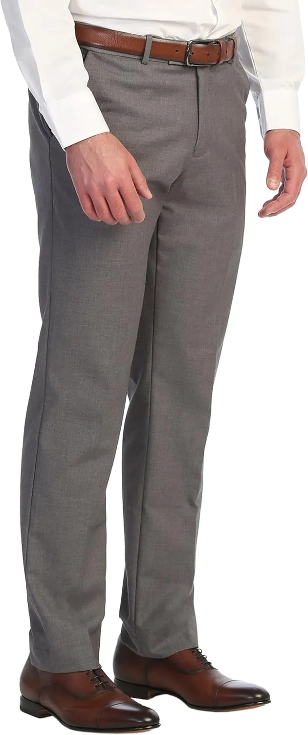 Gioberti Men's Hidden Expandable Waist Dress Pants