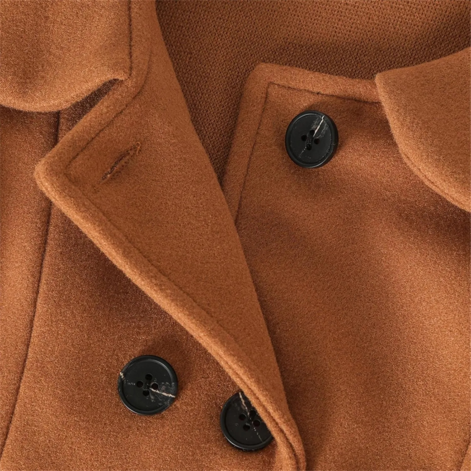 Girls Dress Coat Kids Winter Warm Jacket Long Sleeve Button Trench Coat Pocket Long Peacoat Outerwear Jackets For Girls