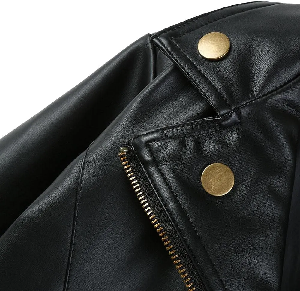 Girls Short Jacket Coat 1-4 Years Old,Fashion Infant Toddler Girls Kids Autumn Winter Leather Zipper Outerwear