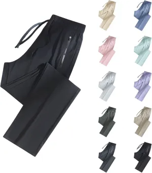 Glide Pants Unisex Stretch Quick Dry Pull On Hiking Yoga Golf Travel Pants Summer Athletic Breathable Workout Pant