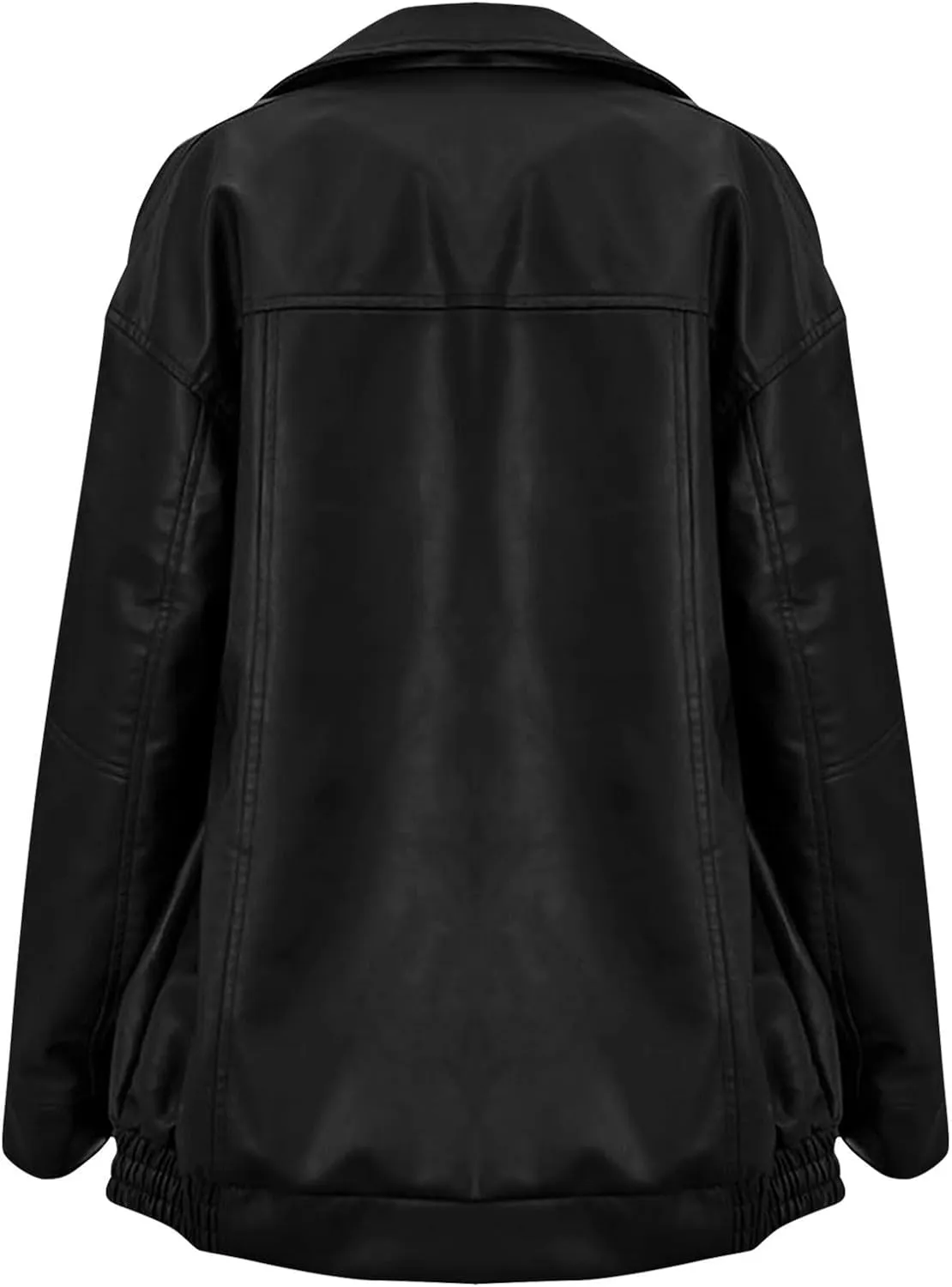 GOFULY Leather Jacket Women Oversized Faux Zip Up Casual Coats Trendy 2024 Motocycle Jackets Winter Fall Clothes With Pockets