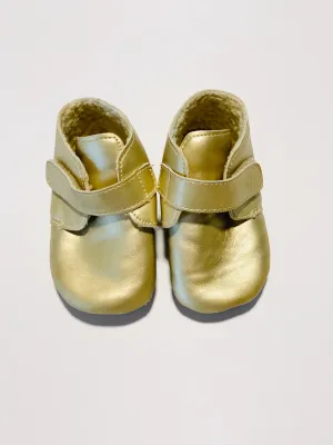 Gold fleece-lined booties - Size 1 year