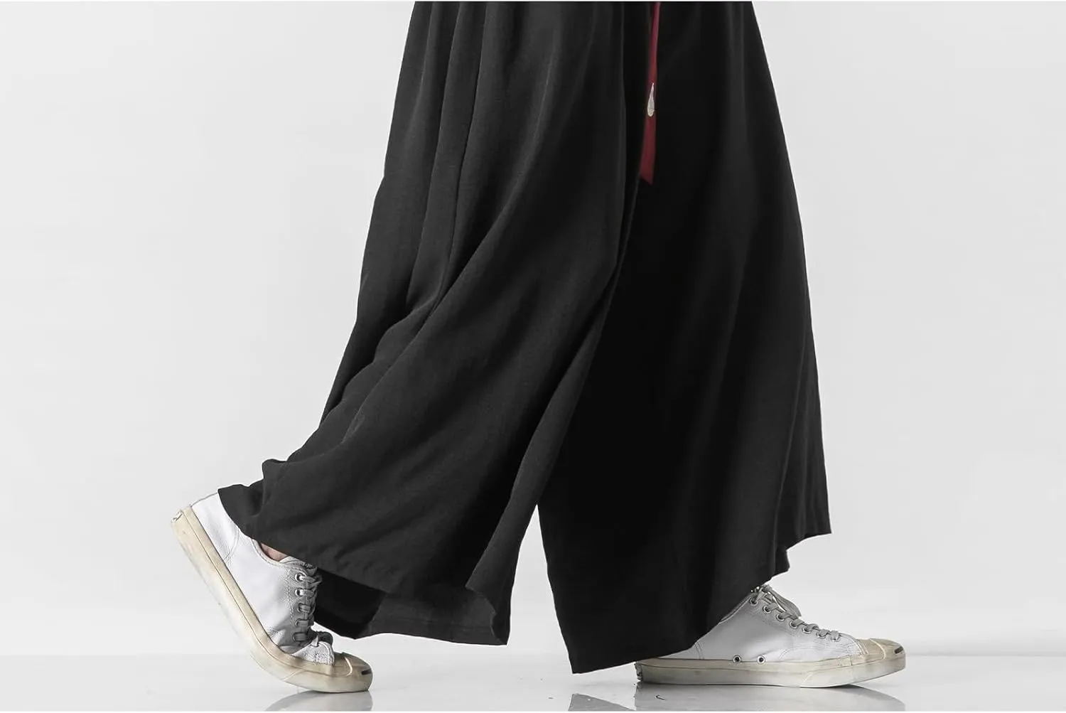 GURUNVANI Men's Wide Leg Pants Japanese Yoga Pants Hip Hop Baggy Trousers