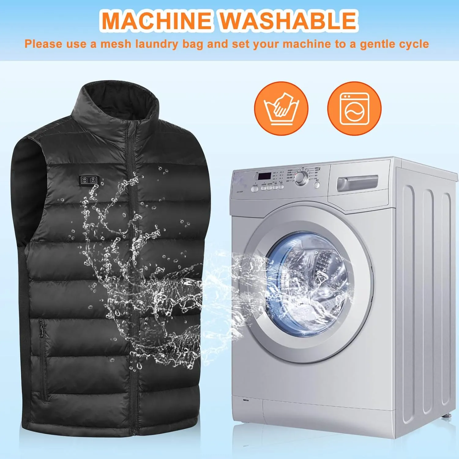 Heated Vest for Men Women,Heated Vest with 16000mAh Battery Pack Included,8 Heating Zones Lightweight Heating Vest