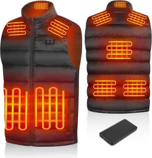 Heated Vest for Men Women,Heated Vest with 16000mAh Battery Pack Included,8 Heating Zones Lightweight Heating Vest