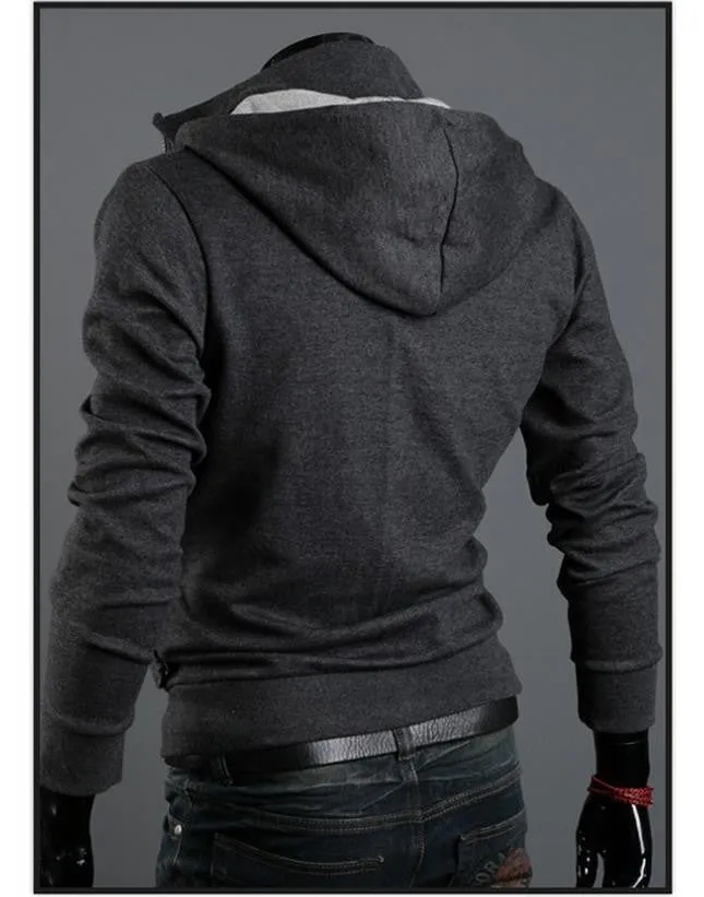 Hot sale Spring and autumn coats zipper men solid colur cardigan men's coat casual slim warm jacket hoodies