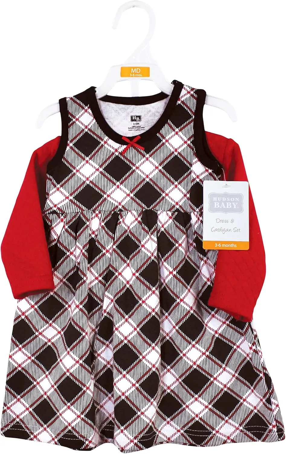 Hudson Baby Girls' One Size Quilted Cardigan and Dress