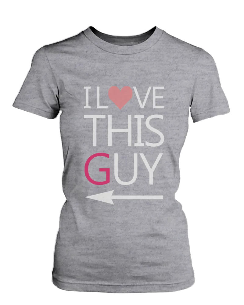 I Love This Girl & Guy Matching Couple Shirts in Grey (Set)