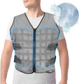 Instant Cooling Vest with 84 Ice Cells, Adjustable Unisex Cold Vest for Hot Weather, Reusable Cooling Gear for Outdoor Work