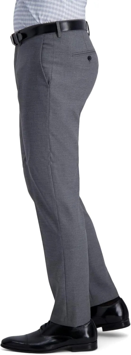 J.M. Haggar Men's 4 Way Stretch Slim Fit Flat Front Dress Pant