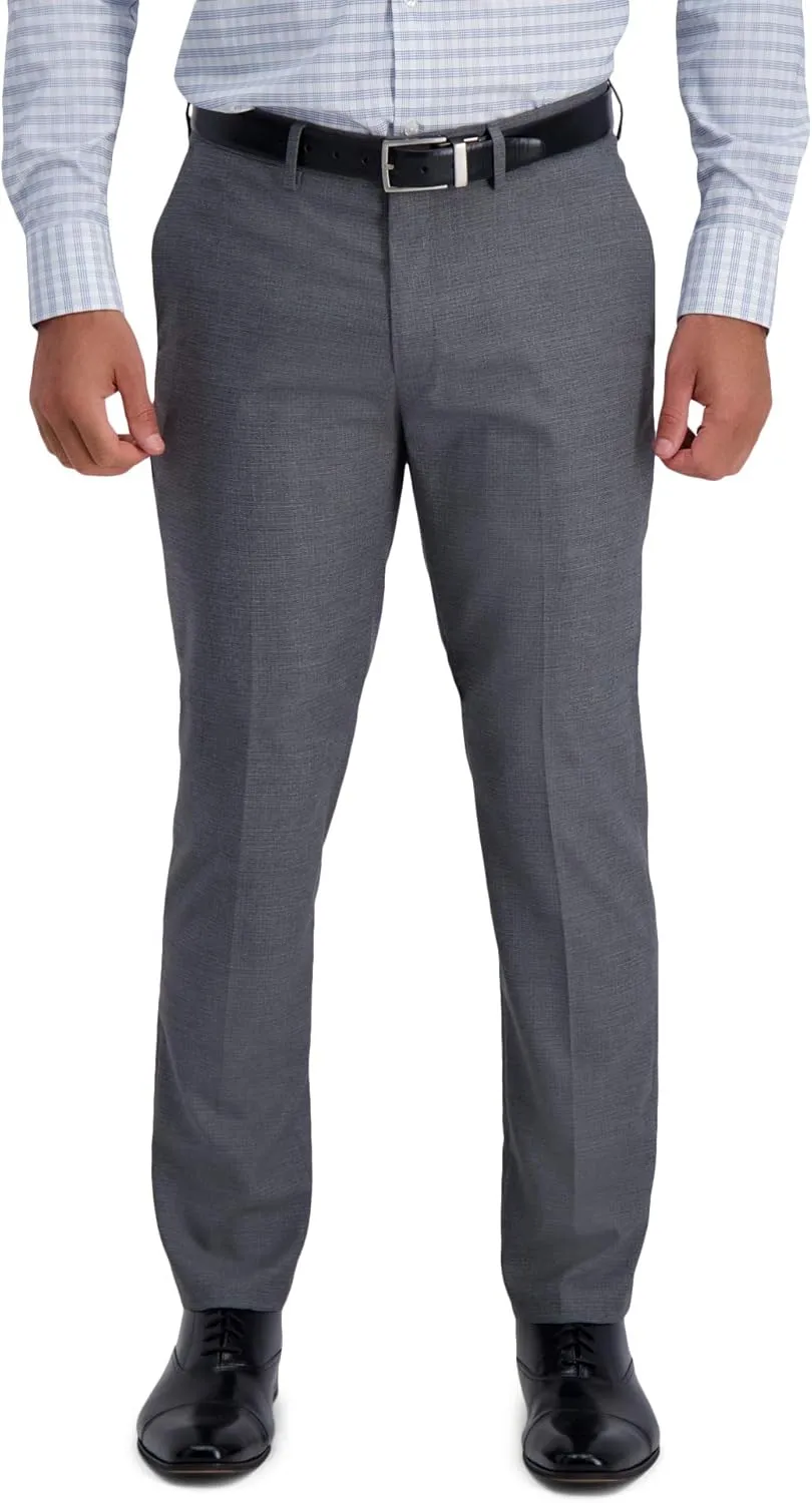 J.M. Haggar Men's 4 Way Stretch Slim Fit Flat Front Dress Pant