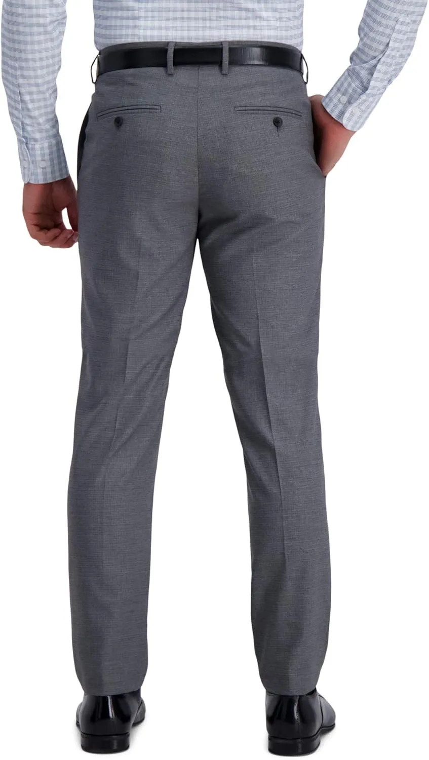 J.M. Haggar Men's 4 Way Stretch Slim Fit Flat Front Dress Pant