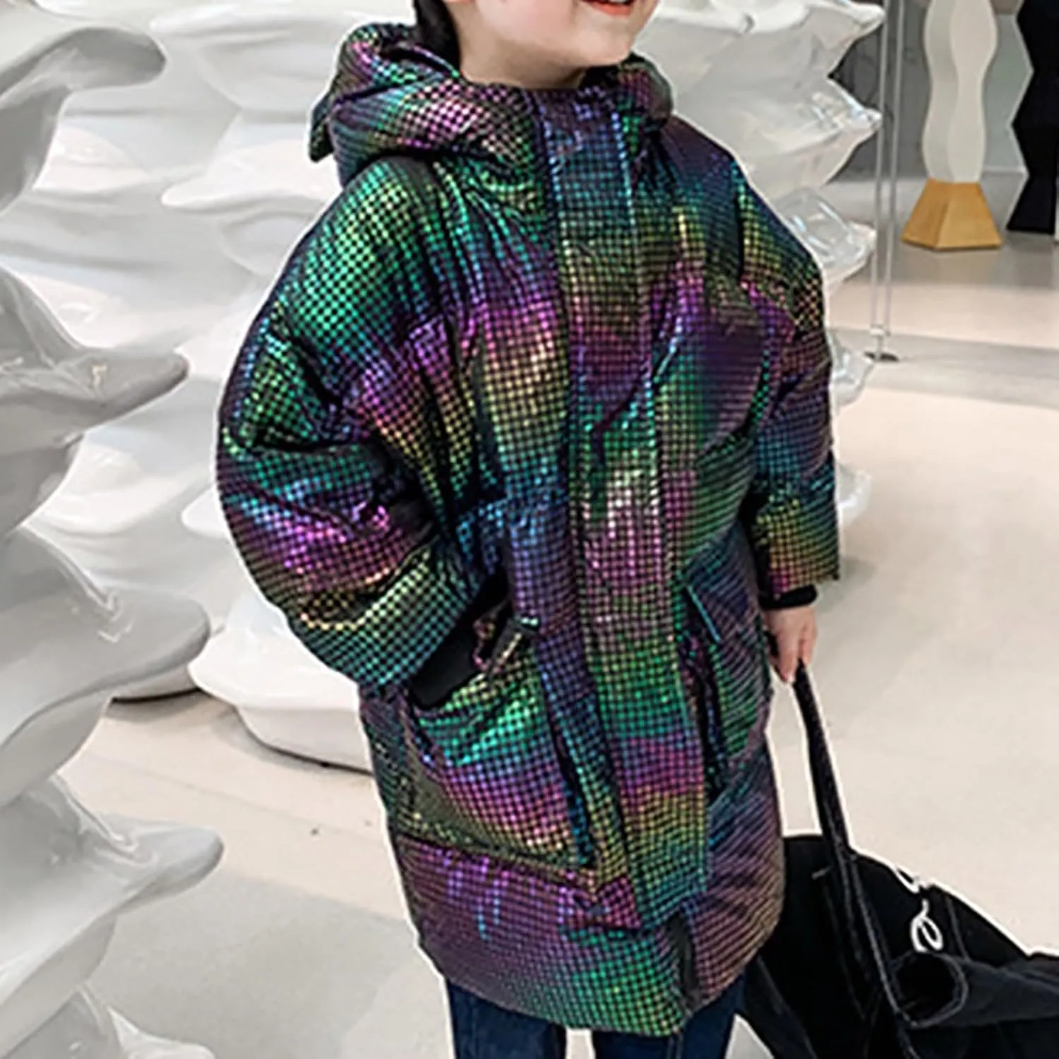 Kids Toddler Baby Girls Boys Winter Warm Thick Solid Cotton Long Sleeve Padded Jacket Coat Clothes Boys Coat 7
