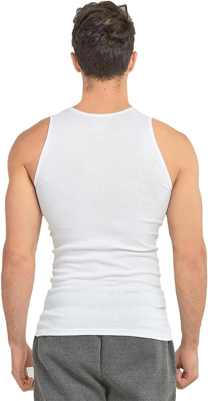 Knocker 6 Pack A Shirt Wife Beaters Under Ribbed Cotton Men's