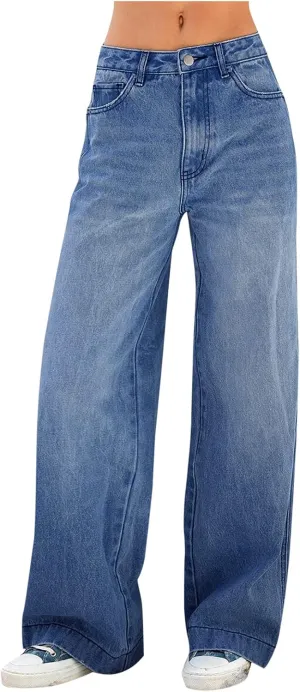 LCMTWX Trendy Jeans for Women 2024 Bib Washed Overalls Rompers Ripped Women's Denim Women's Jeans Flare Stretch