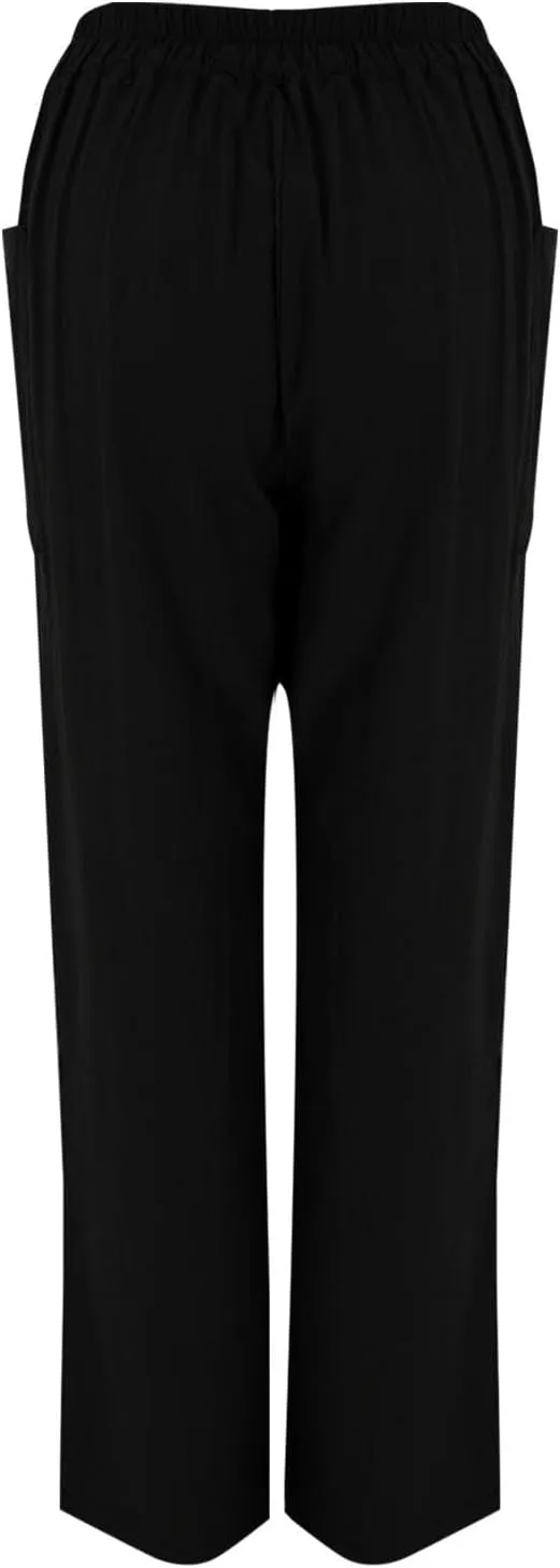 Linen Capri Pants for Women High Waisted Solid Baggy Button Down Capri Pants with Pockets Casual Summer Crop Pants