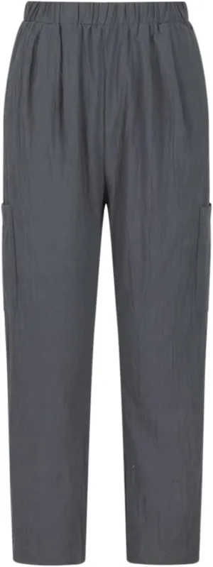 Linen Pants for Women High Waisted Casual 2023 Summer Elastic Waist Straight Leg Long Lounge Trousers Pant