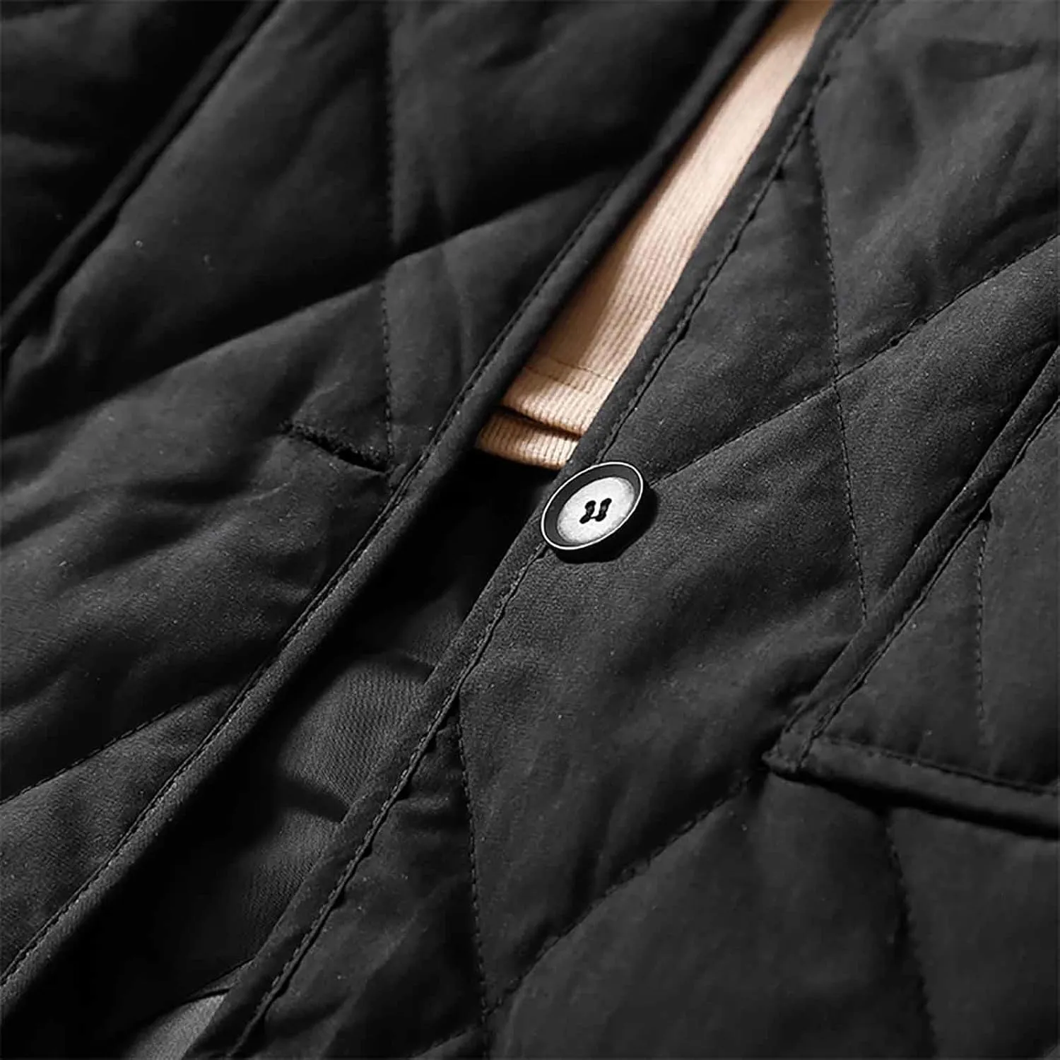 Long Puffer Jacket Women Maxi Length Quilted Lightweight Quilted Padded Coat Fall Winter Outerwear