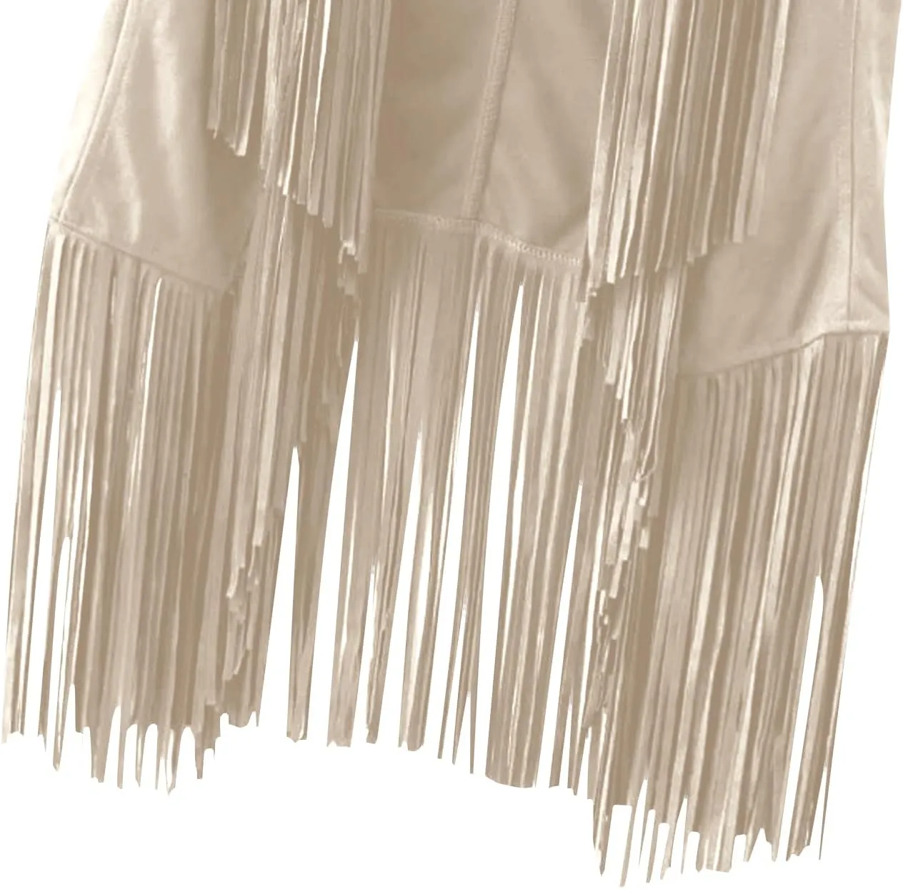 LYANER Women's Faux Suede Tassels Vest Cardigan Open-Front Vest Cardigan Jacket