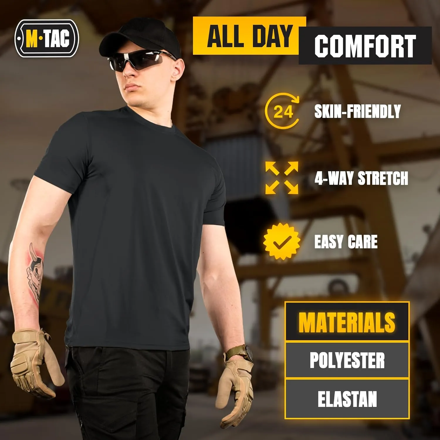 M-Tac Tactical Short Sleeve T-Shirt - Army Military Ultra Vent Men's Athletic Workout Gym Training T Shirt