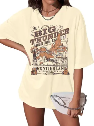 Magical Shirt for Women Magic Kingdom Shirts Oversized Graphic Short Sleeve T-Shirt Casual Holiday Vacation Tee Tops
