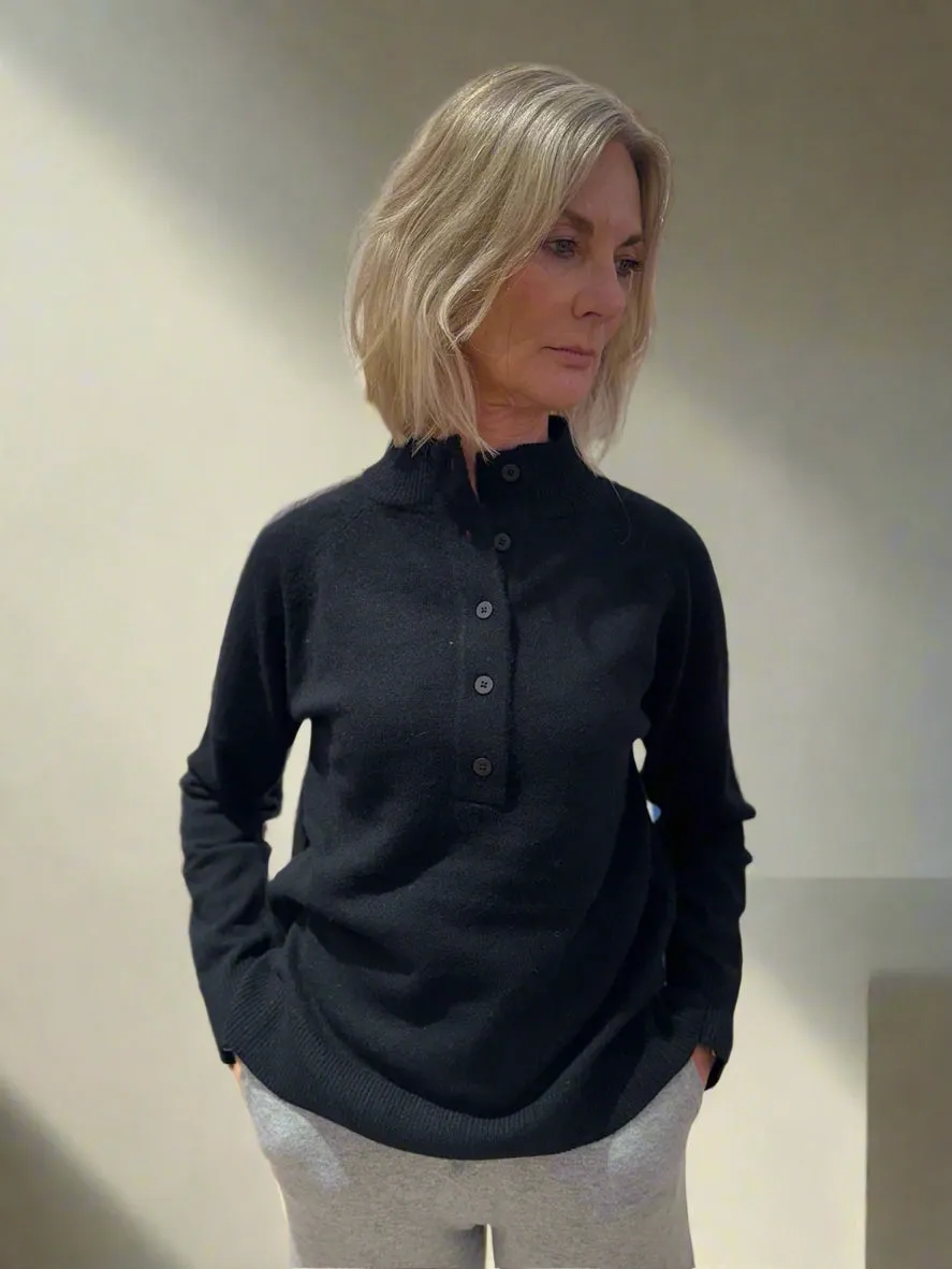 Mansted Hadid Yak Blend Button Placket