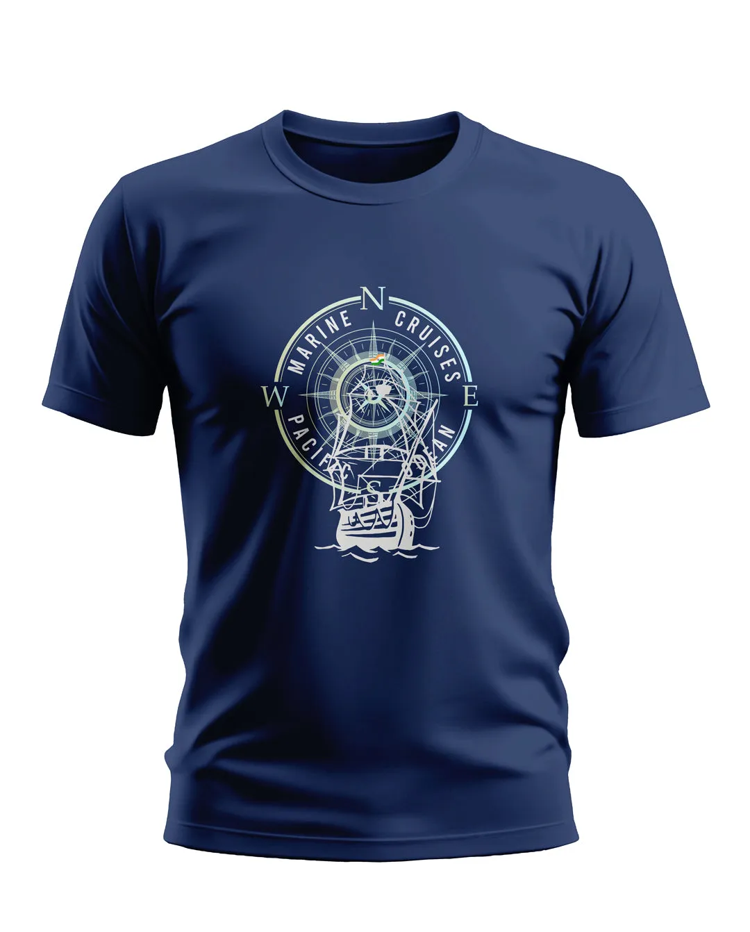 Marine Cruises Compass Style Soft Cotton T-shirt