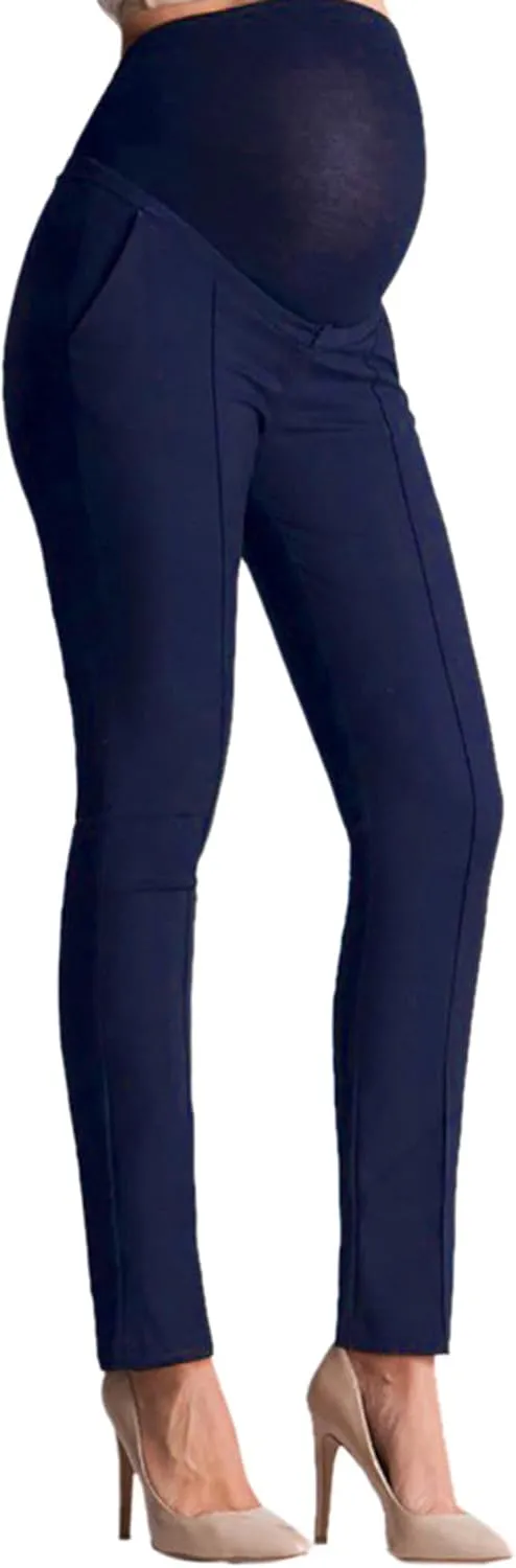 Maternity Pants Pregnant Women High Waist Work Office Straight Leg Pants Trousers
