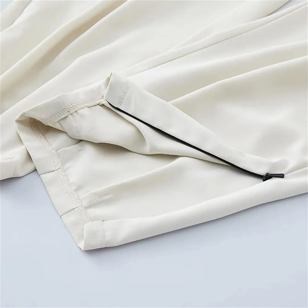 Men Cropped Harem Pants Comfortable Breathable Summer Trousers Straight Streetwear Suit Pants