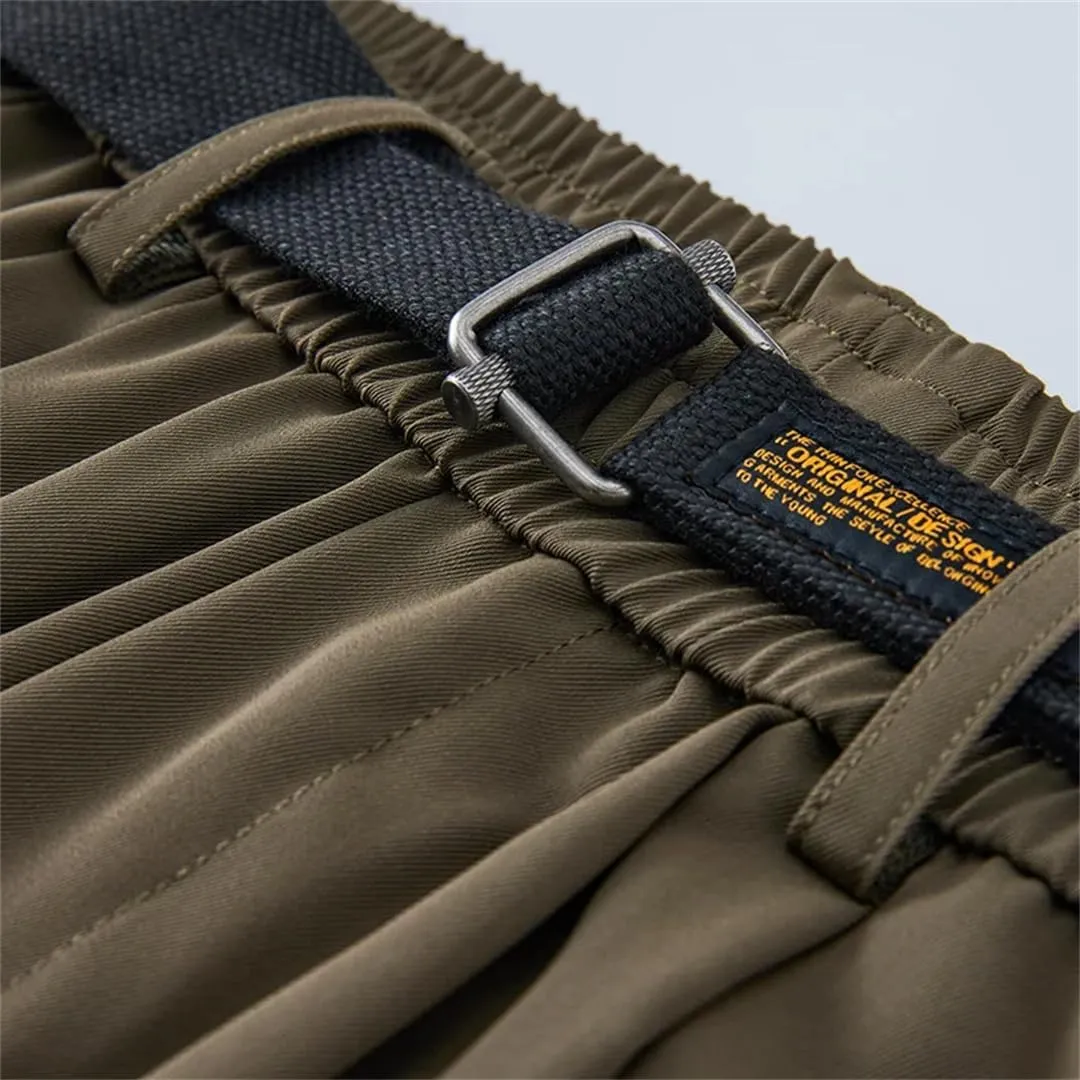 Men Cropped Harem Pants Comfortable Breathable Summer Trousers Straight Streetwear Suit Pants