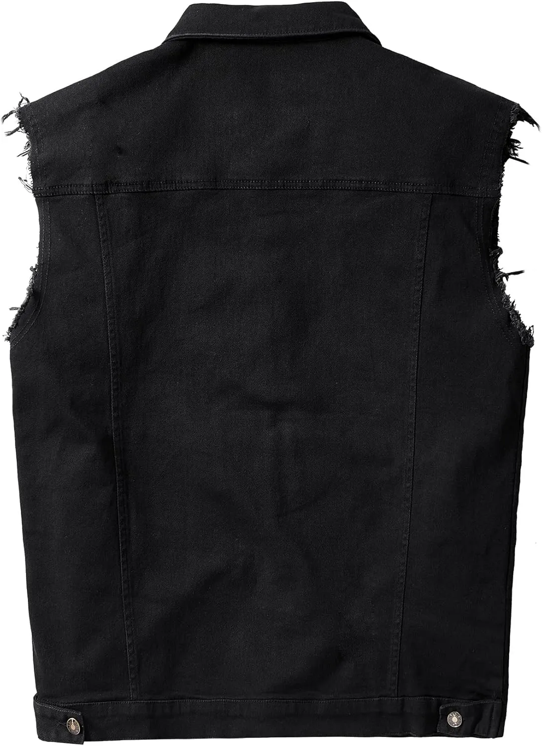 Men's Casual Jean Vest Stretchy Motorcycle Denim Sleeveless Vest