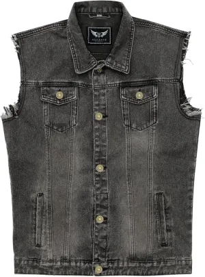 Men's Casual Jean Vest Stretchy Motorcycle Denim Sleeveless Vest