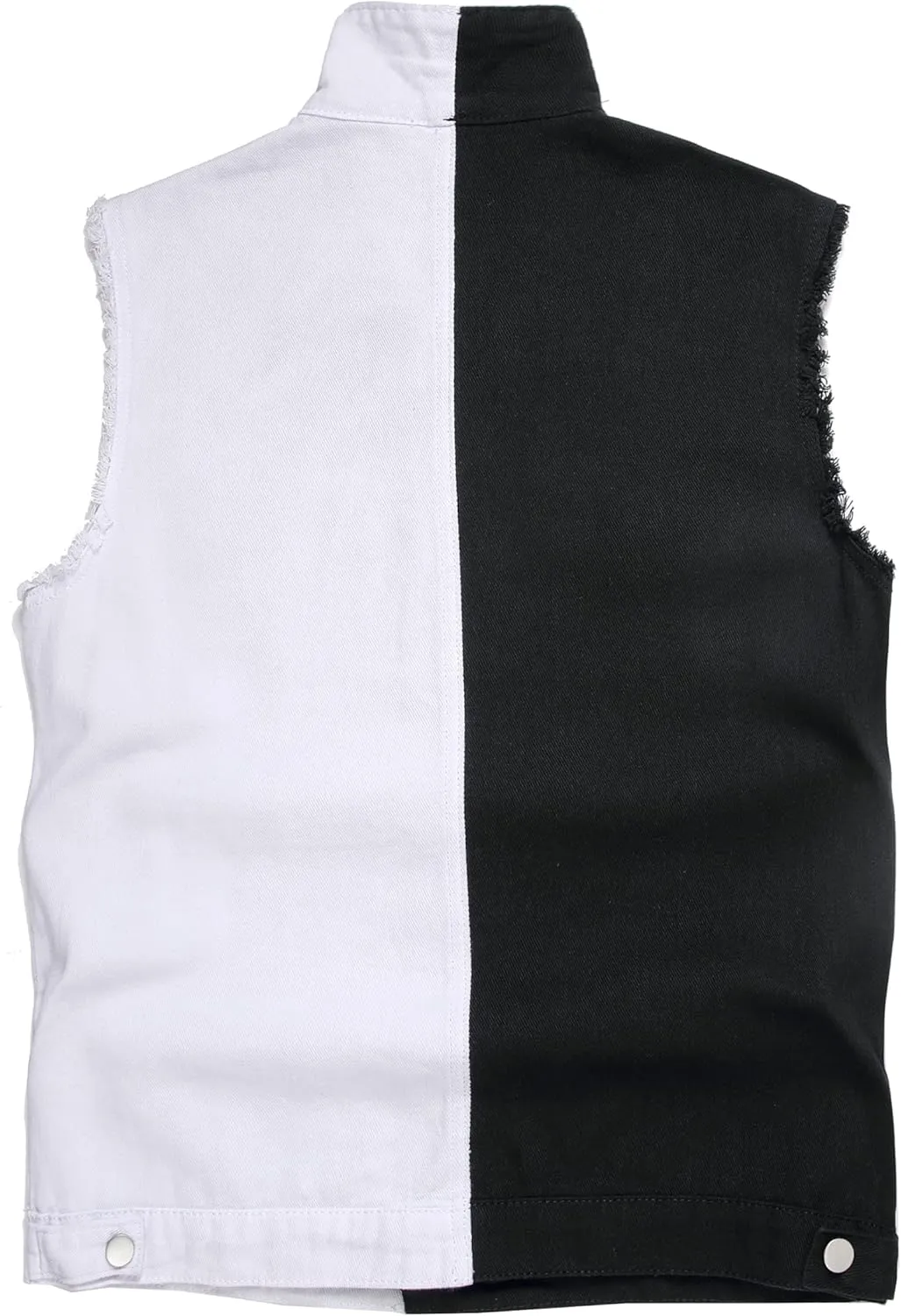 Men's Denim Vest,Sleeveless Jacket Slim Fit Vintage Casual Ripped Summer Jean Vest for Men