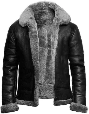 Men's Faux Suede Leather Jacket Sherpa Lined Suede Cardigan Long Jacket Zip Up Fuzzy Outwear Thicken Warm Coats