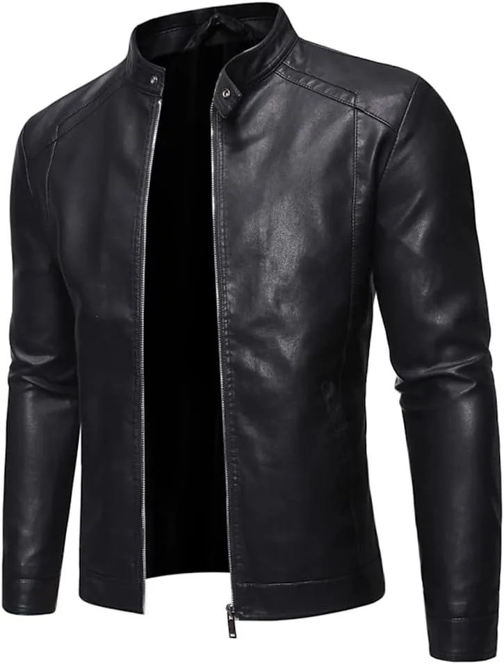 Mens Leather Jacket Motorcycle Jacket