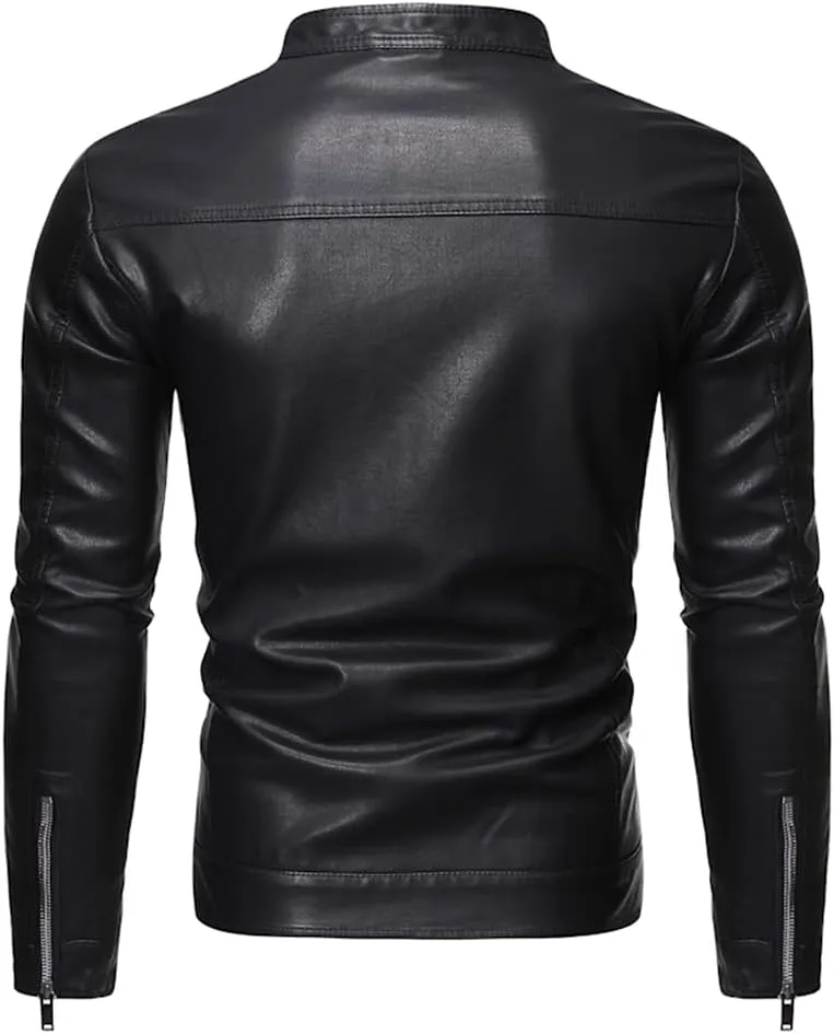 Mens Leather Jacket Motorcycle Jacket