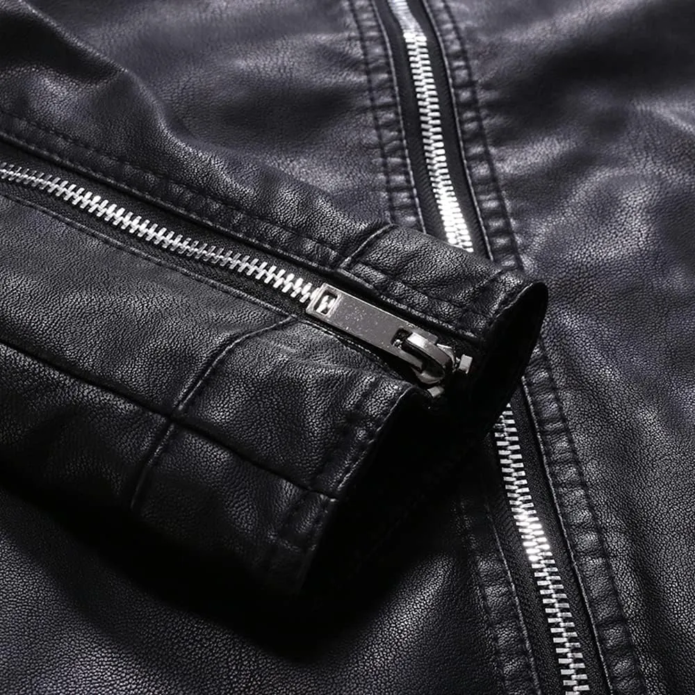 Mens Leather Jacket Motorcycle Jacket