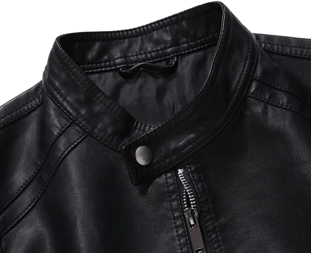 Mens Leather Jacket Motorcycle Jacket