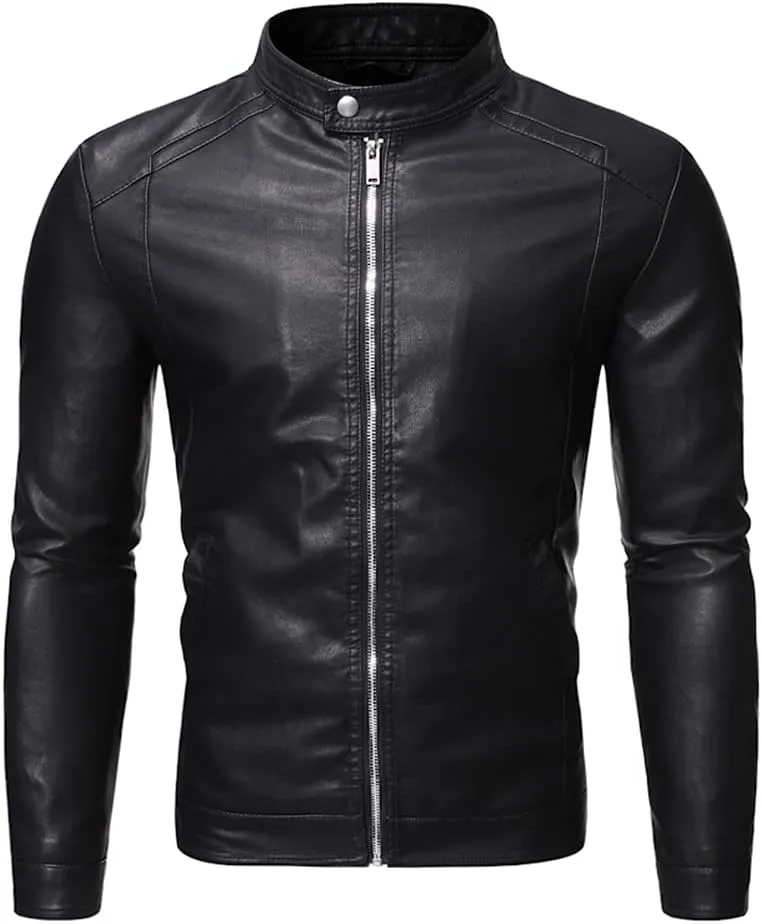 Mens Leather Jacket Motorcycle Jacket
