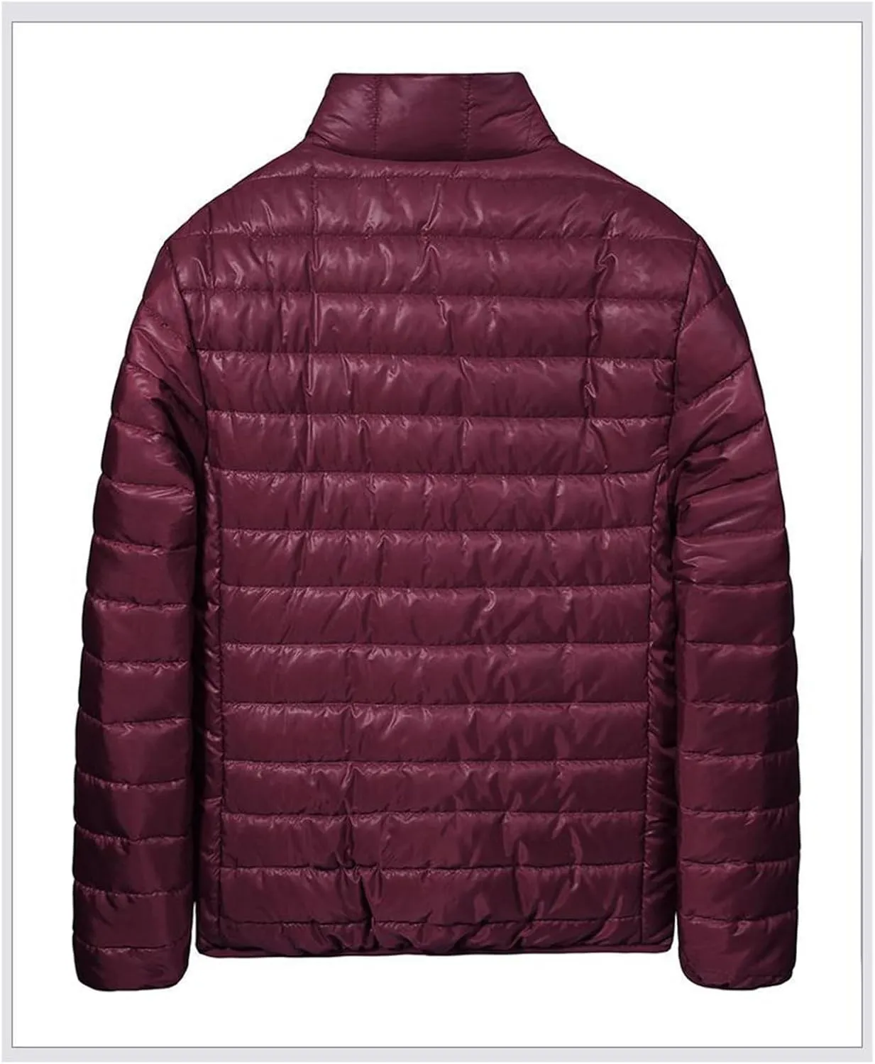 Mens Puffer Jacket Packable Lightweight Waterproof Workout Down Jacket Plus Size Sport Work Winter Coat with Pockets
