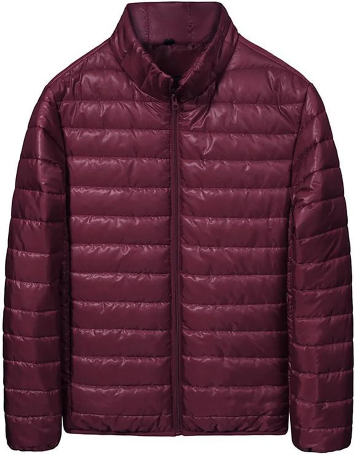 Mens Puffer Jacket Packable Lightweight Waterproof Workout Down Jacket Plus Size Sport Work Winter Coat with Pockets
